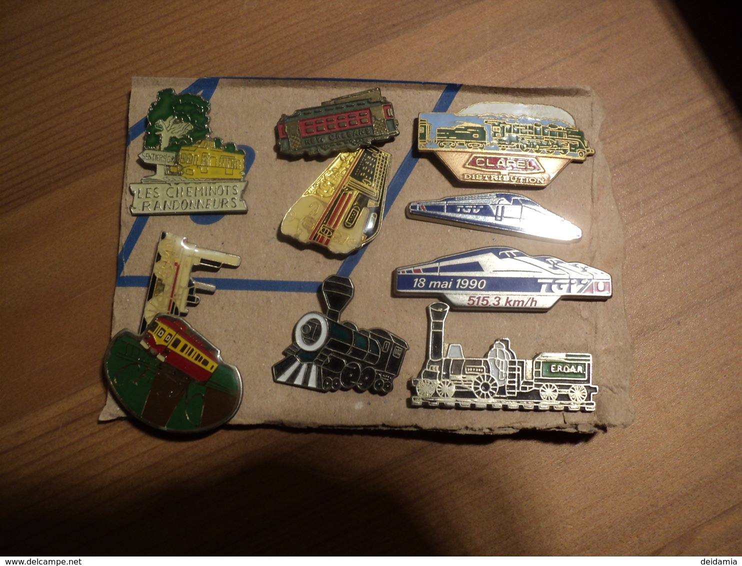 LOT DE 11 PINS SUR LE THEME DU TRAIN. LES CHEMINOTS RANDONNEURS / NEW ORLEANS / CLAREL DISTRIBUTION / TGV / TGV RECORD - Transports