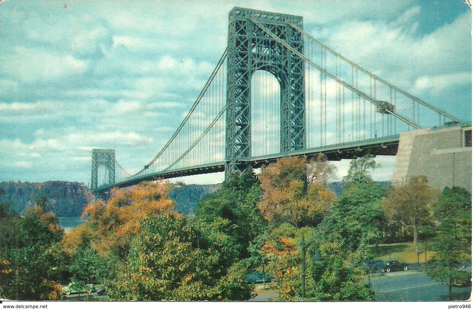 New York City (N.Y., USA) The "George Washington Bridge" And Hudson River - Ponts & Tunnels