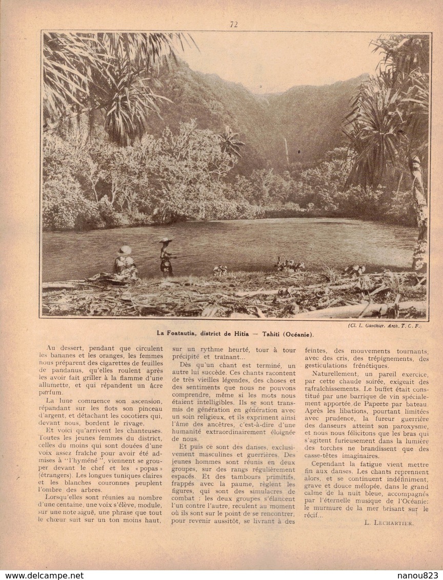 LA REVUE DU TOURING CLUB DE FRANCE 436 1931 MOOREA TIPAERUI HITIA ANAHA PLOUGASTEL RAMBURES AULT ABBEVILLE CLUSAZ AUFFAY