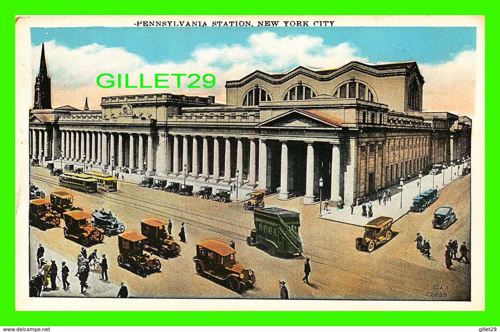 NEW YORK CITY, NY - PENNSYLVANIA STATION - ANIMATED WITH OLD CARS -  AMERICAN STUDIO - HABERMAN'S - - Transportmiddelen