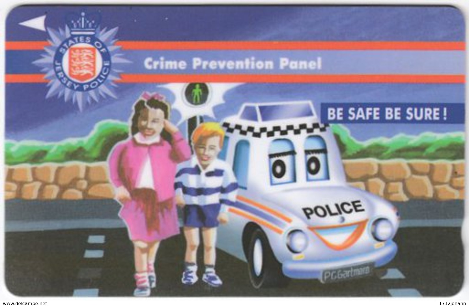 JERSEY A-491 Magnetic Telecom - Cartoon, Police - 41JERA - Used - [ 7] Jersey Und Guernsey