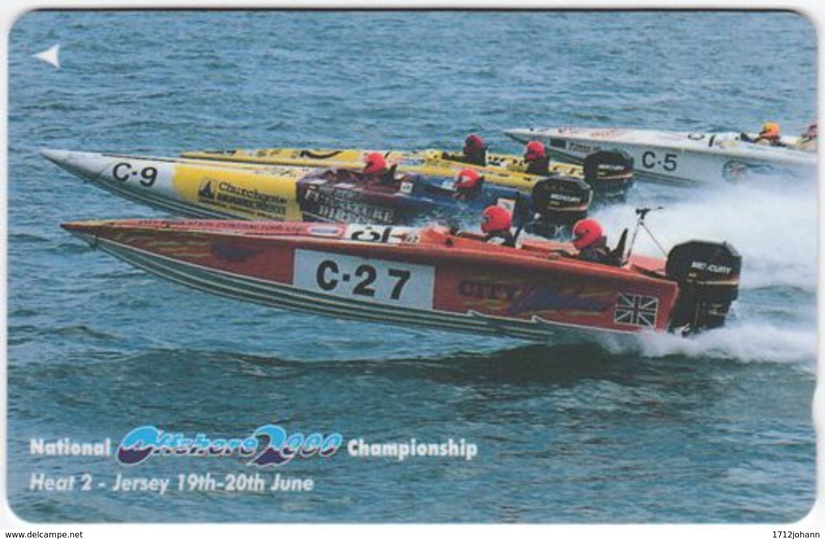 JERSEY A-498 Magnetic Telecom - Sport, Powerboat Race - 75JERB - Used - [ 7] Jersey Und Guernsey