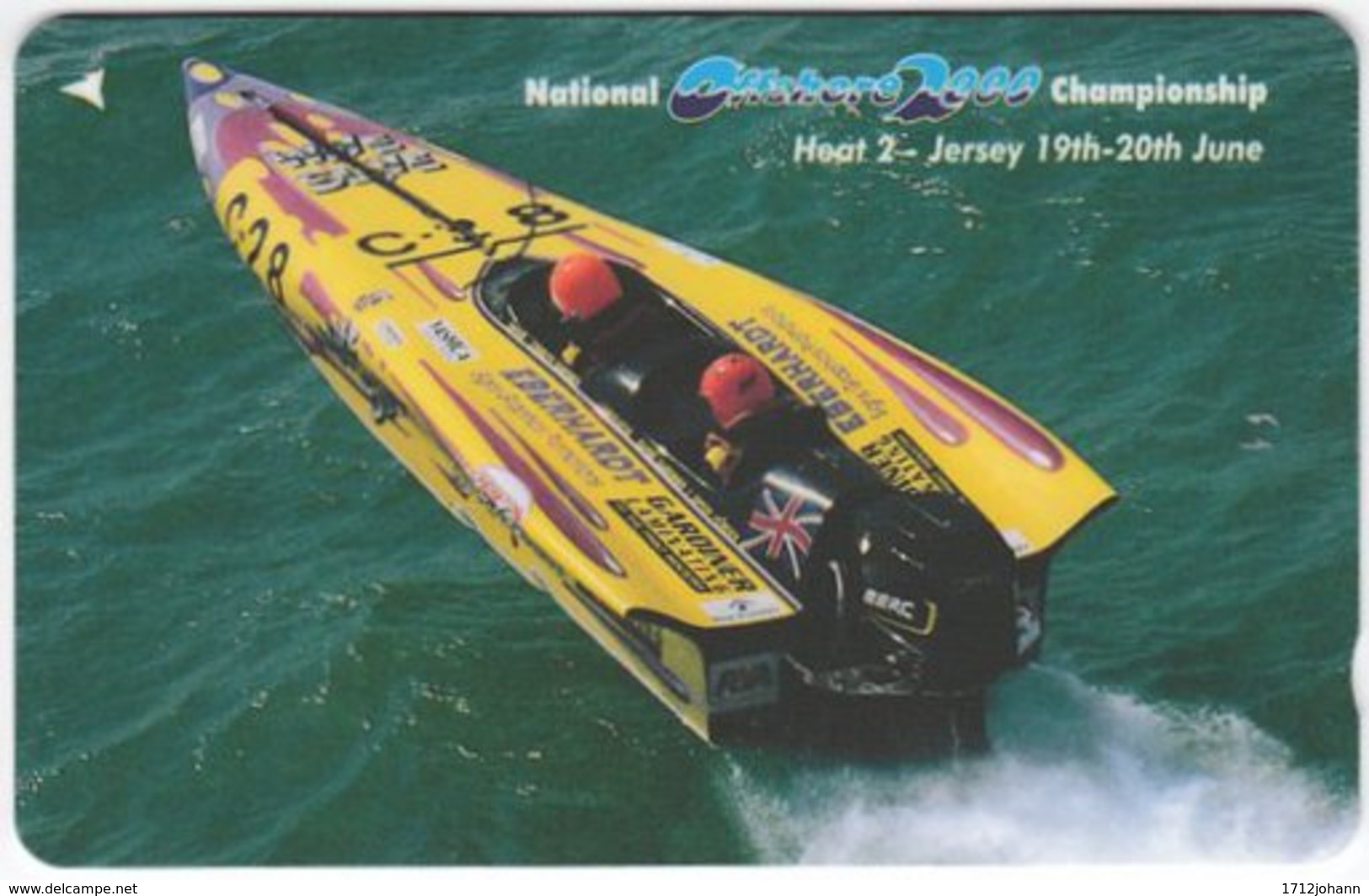 JERSEY A-500 Magnetic Telecom - Sport, Powerboat Race - 75JERD - Used - [ 7] Jersey Und Guernsey