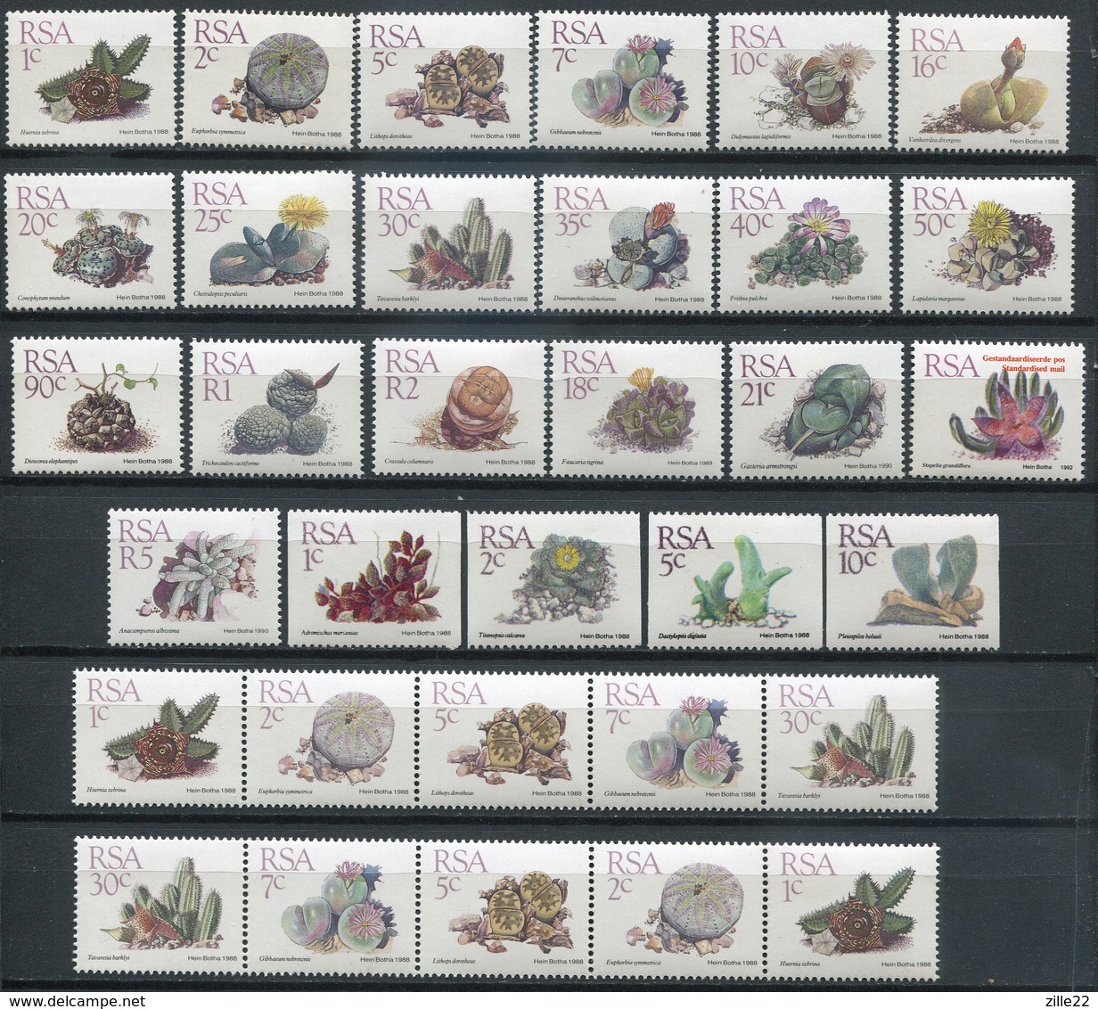 Südafrika Mi# 743-61, 770, 793-4, 864 + WZ 1  Postfrisch/MNH - Flora Succulents - Colecciones & Series