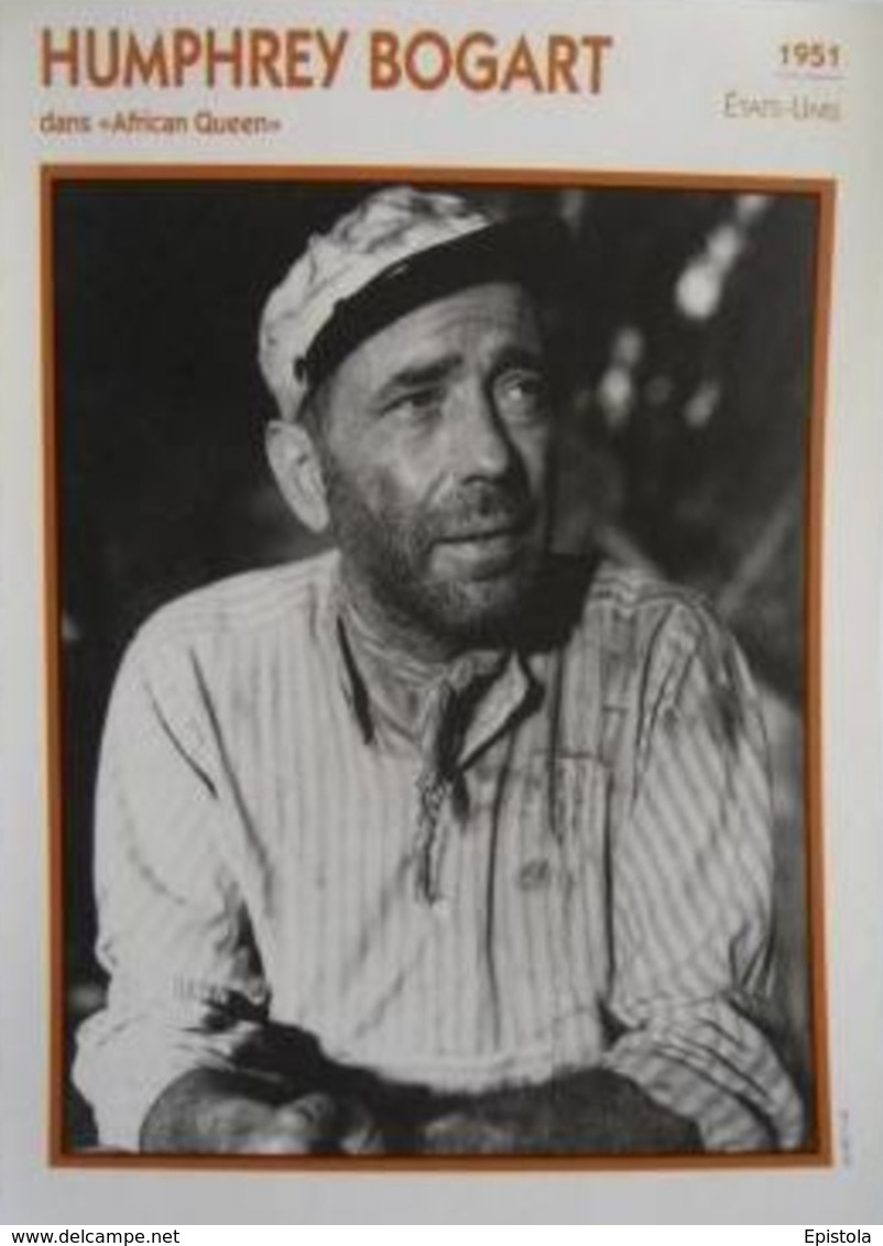 Humphrey BOGART (1951)  - Fiche Portrait Star Cinéma - Filmographie - Photo Collection Edito Service - Photos