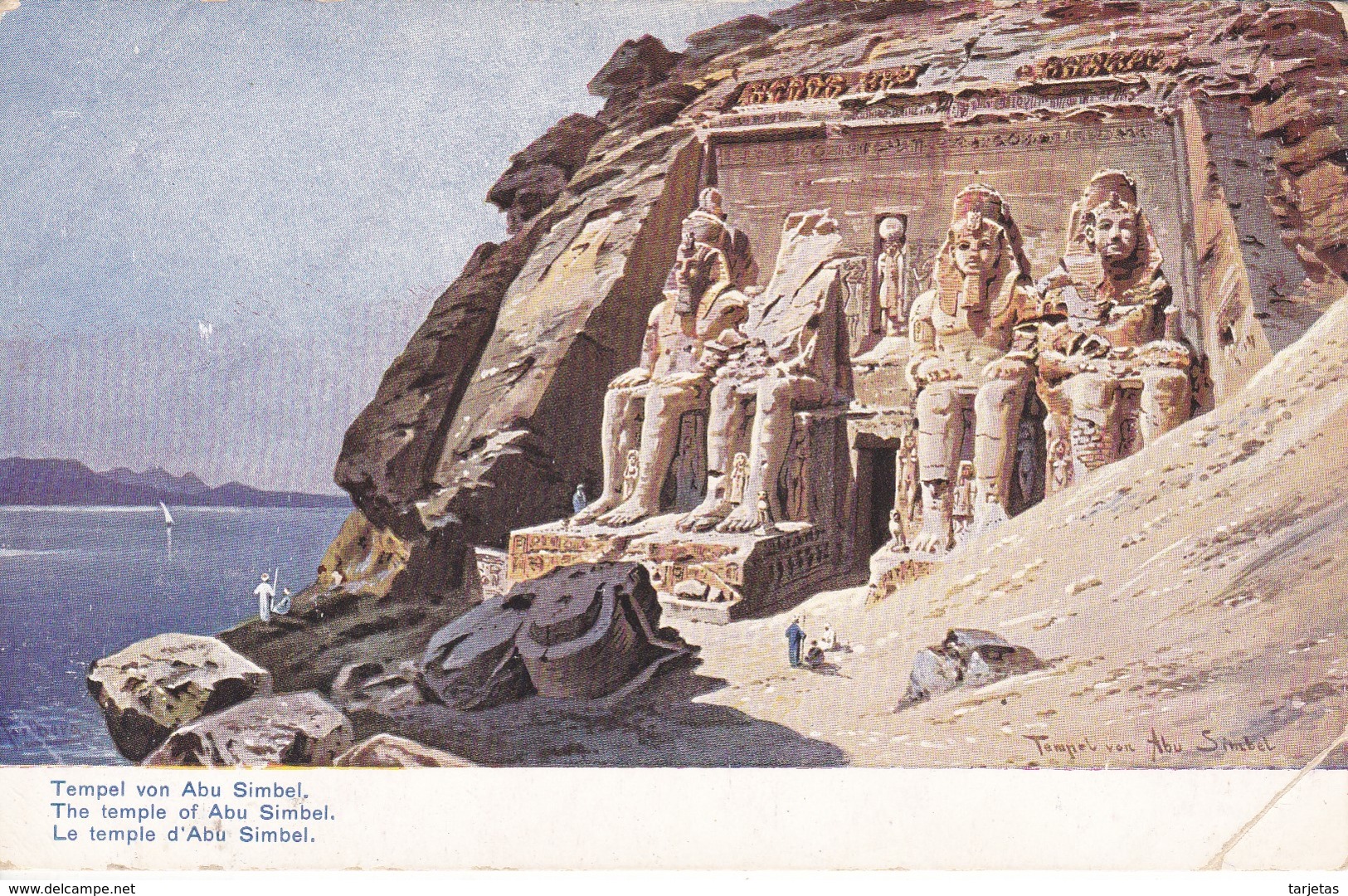 POSTAL DE EL TEMPLO DE ABU SIMBEL (EGIPTO) - Abu Simbel Temples