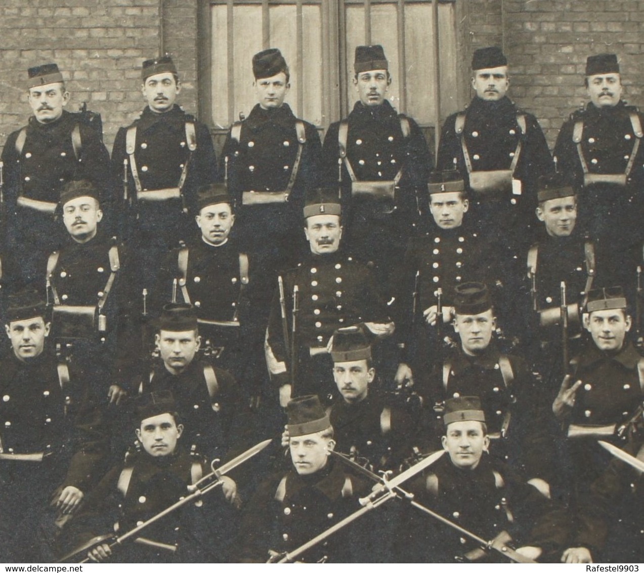 Photo Grand Format ABL INFANTERIE Fantassin Fusil Mauser Pre 1914 Armée Belge Belgische Leger Mlitaria Guere Soldat - Oorlog, Militair