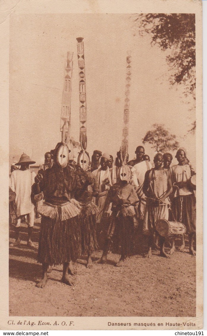 Danseurs Masqués En Haute Volta - Burkina Faso