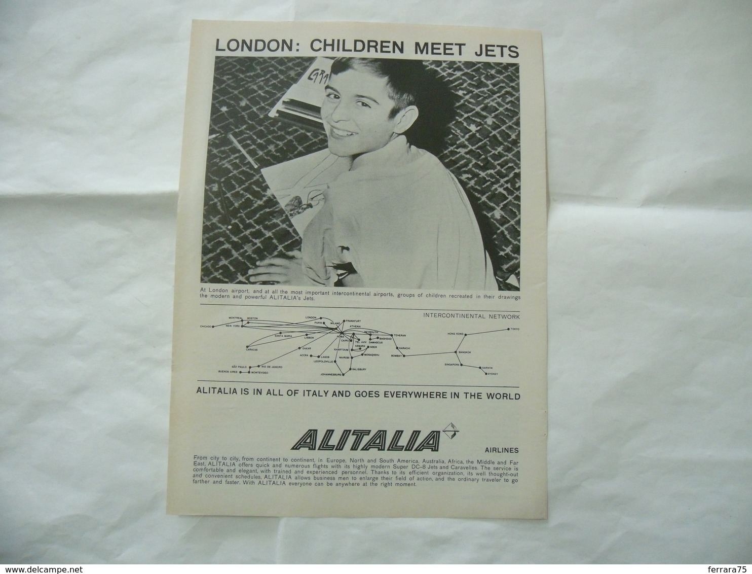 PUBBLICITà ADVERTISING AIRLINES ALITALIA LONDON  -57 - Altri & Non Classificati