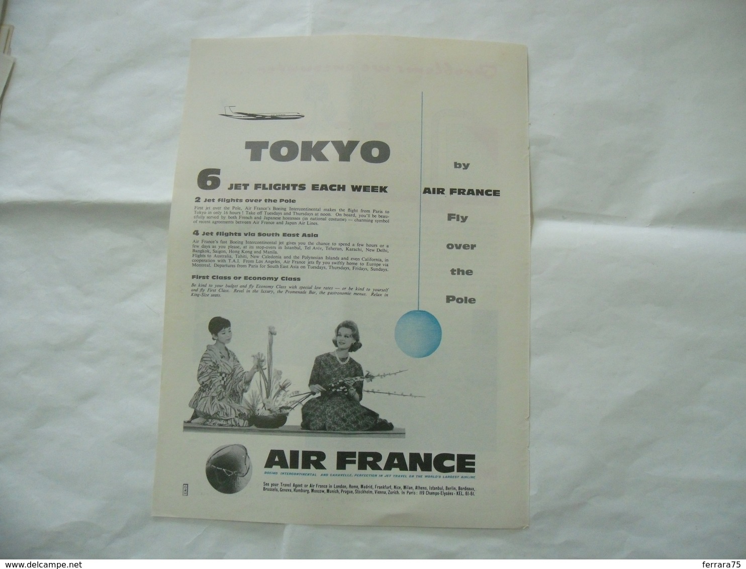 PUBBLICITà ADVERTISING AIRLINES AIR FRANCE  TOKYO-63 - Altri & Non Classificati
