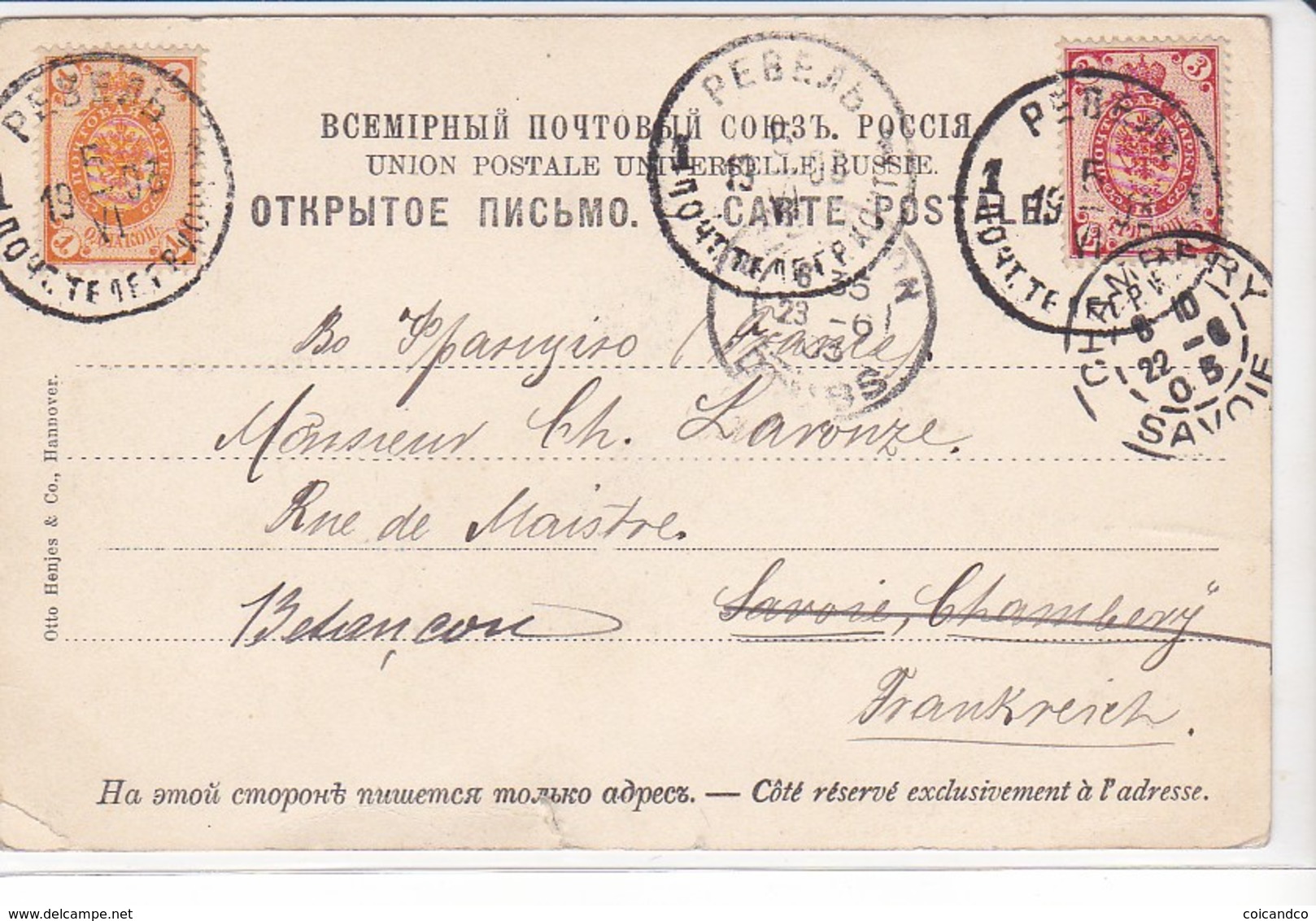 CPA Old Pc Estonie Tallinn 1905 View Stamp Postmark - Estonia