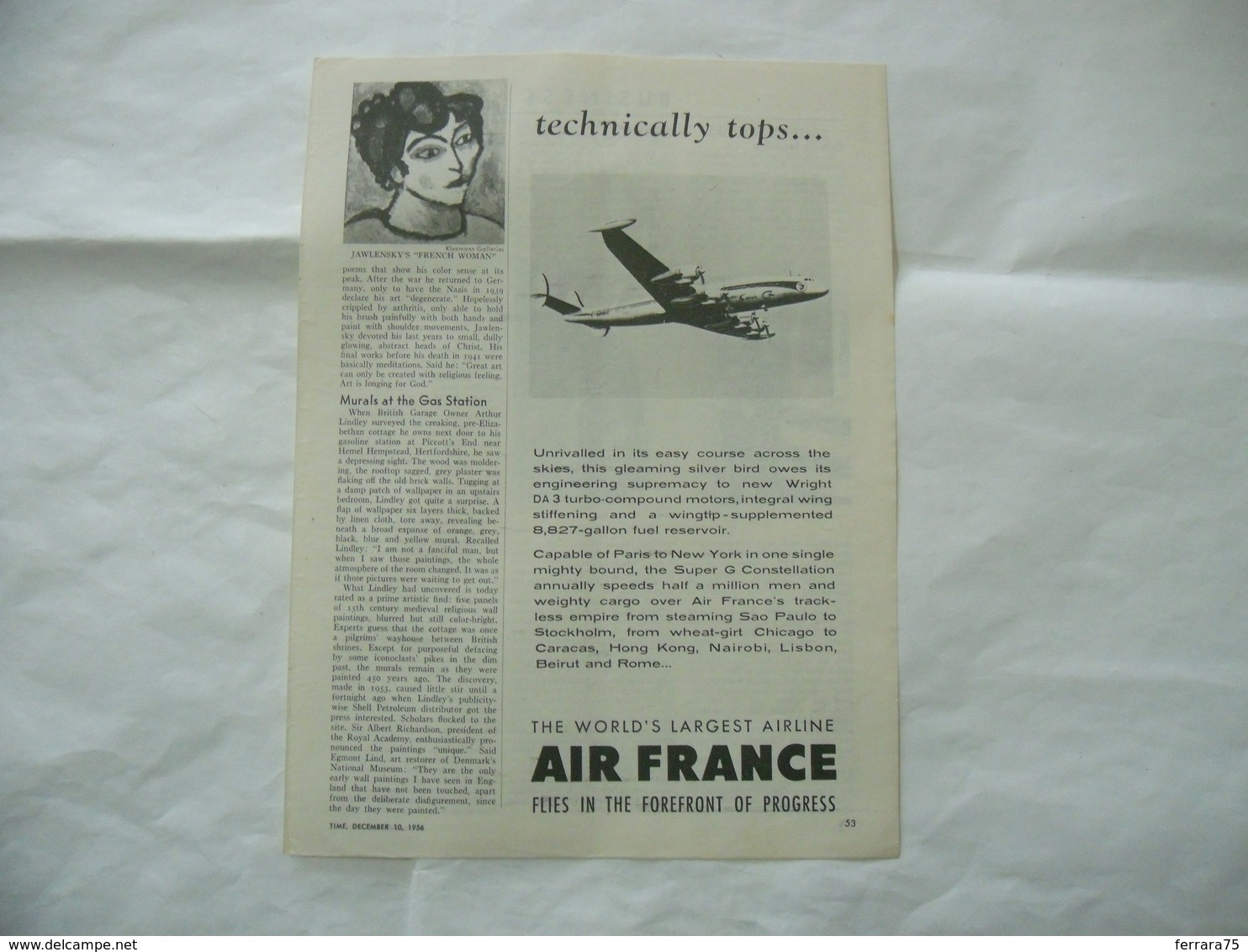 PUBBLICITà ADVERTISING AIRLINES AIR FRANCE -72 - Altri & Non Classificati