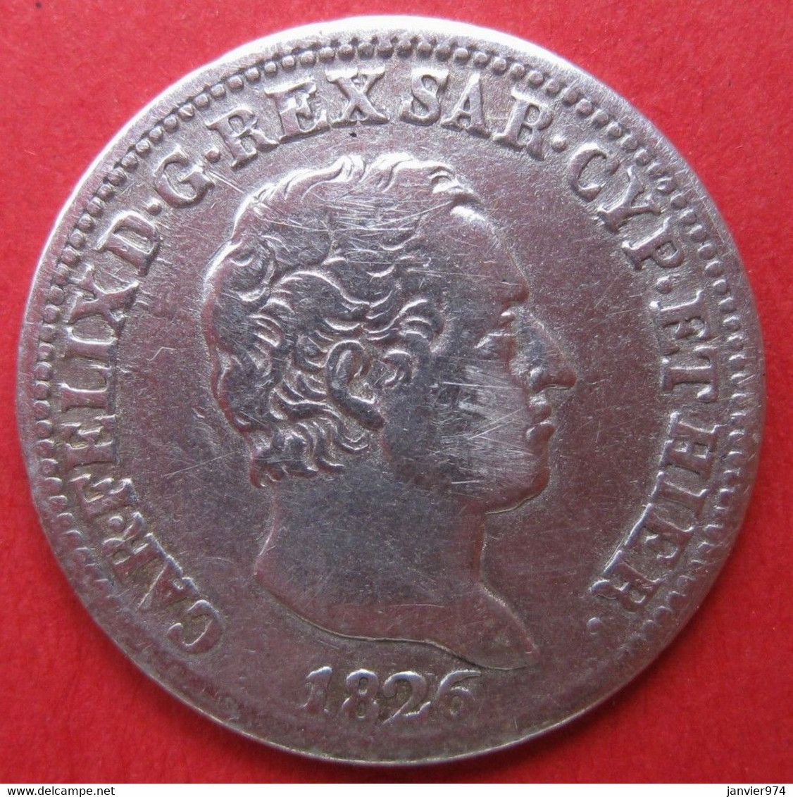 Sardaigne. 50 Centesimi 1826 L Torino Carlo Felice, En Argent - Piemonte-Sardegna, Savoia Italiana