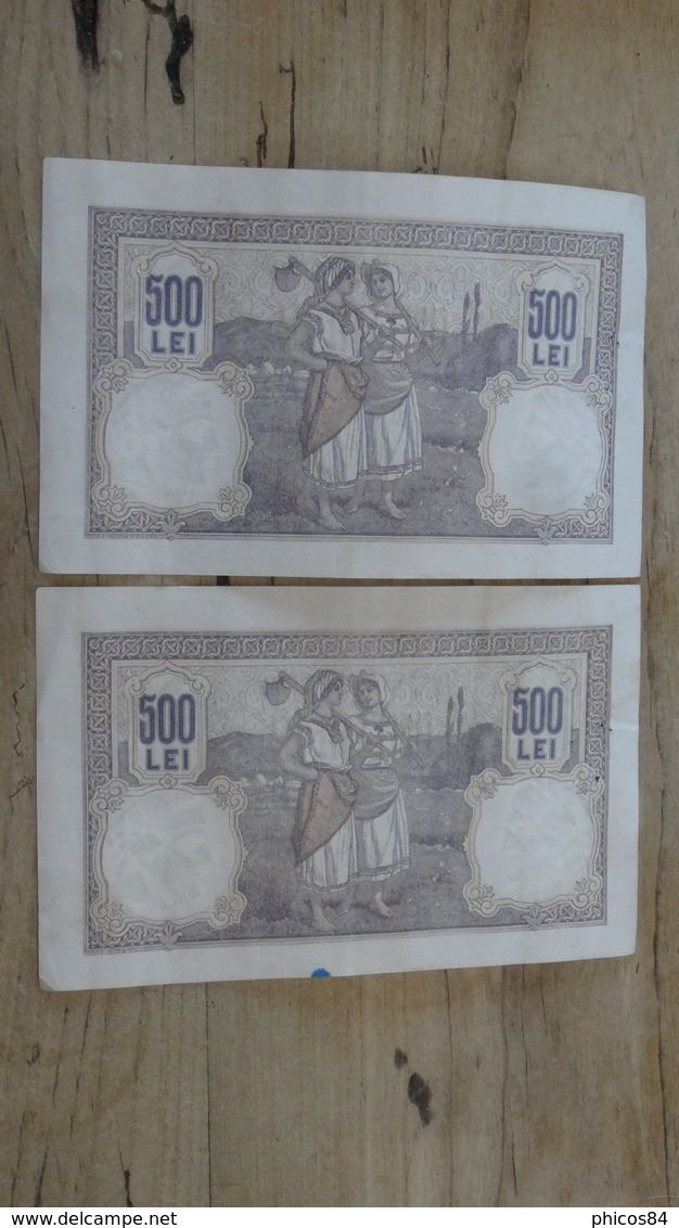 ROUMANIE : Paire Numéros Consécutifs 500 Lei 1919 - Roumanie