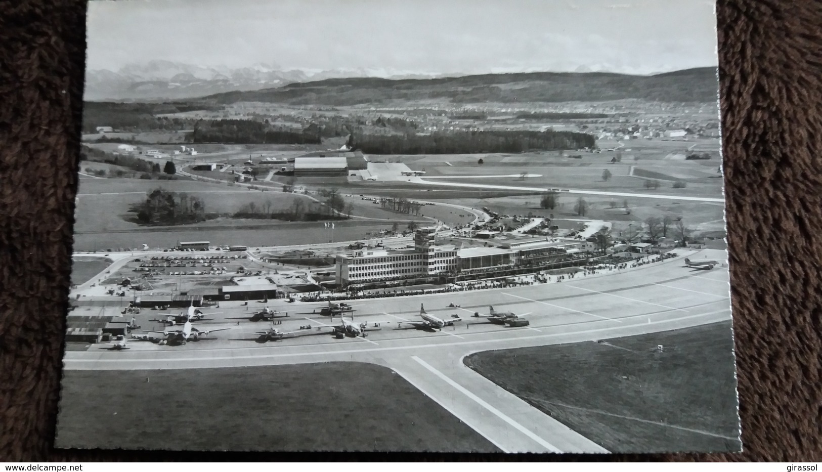 CPSM AVION FLUGHOF ZURICH KLOTEN AEROPORT AIRPORT 1953 - Vliegvelden