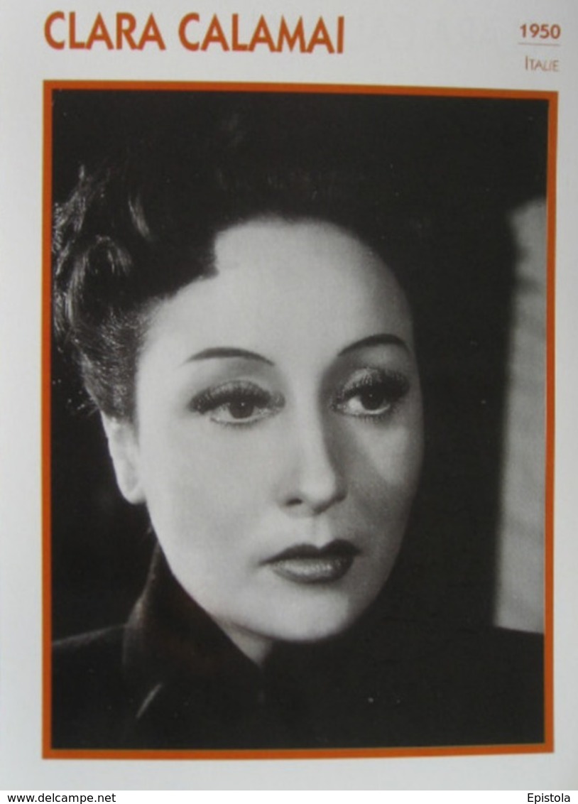 Clara CALAMAI (1950) - Fiche Portrait Star Cinéma - Filmographie - Photo Collection Edito Service - Photos