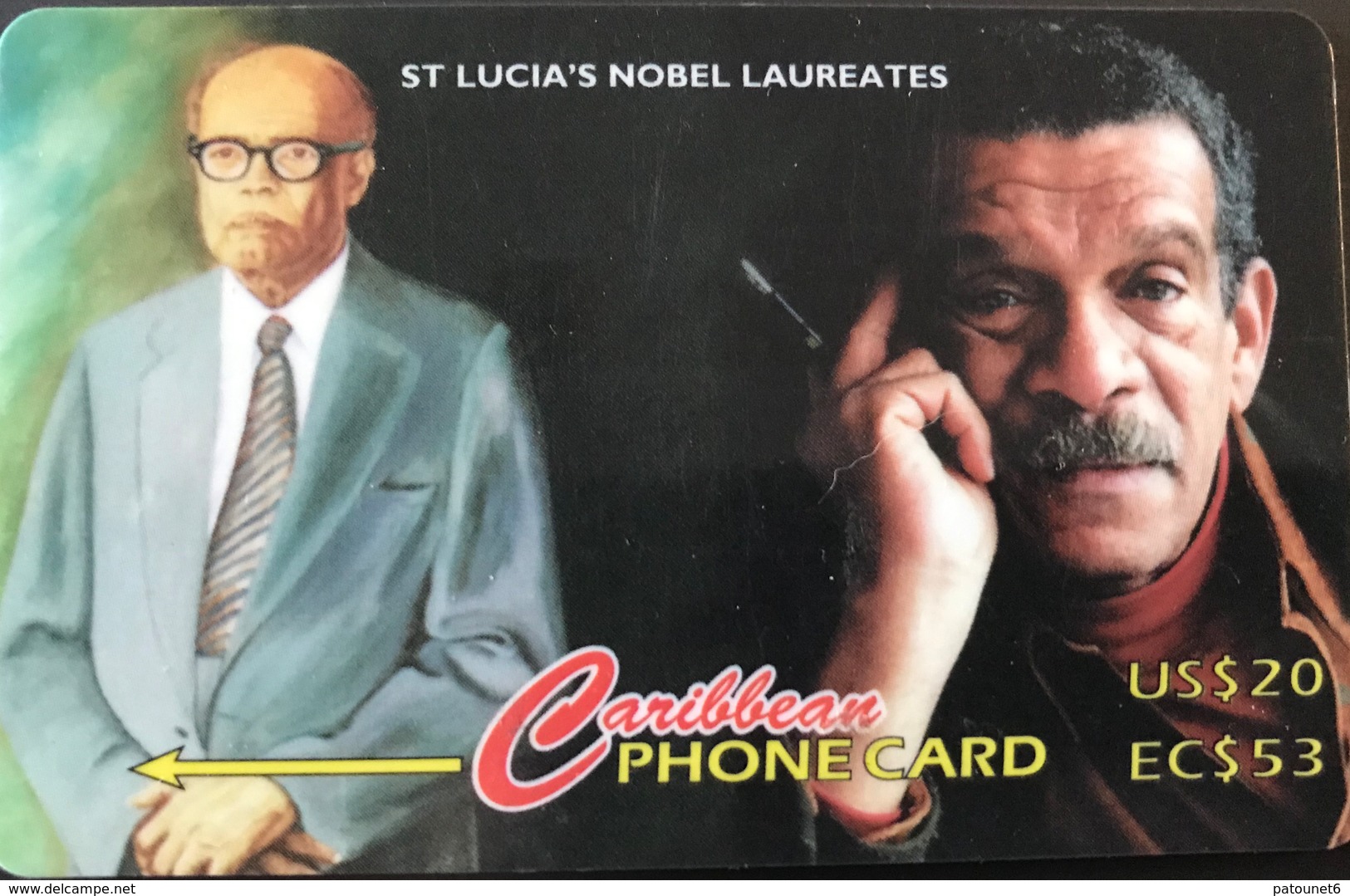 SAINTE LUCIE  -  Phonecard  - Cable & Wireless  -  Sir Arthur Lewis ..  -  US $ 20  -  EC $ 53 - Santa Lucía