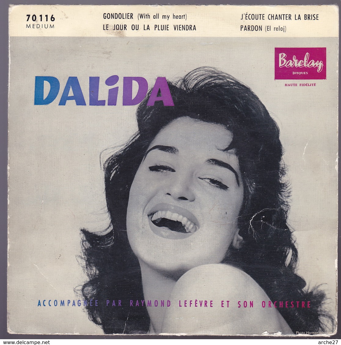 DALIDA - EP - 45T - Disque Vinyle - Daniela - Gondolier - 70116 - Autres - Musique Française