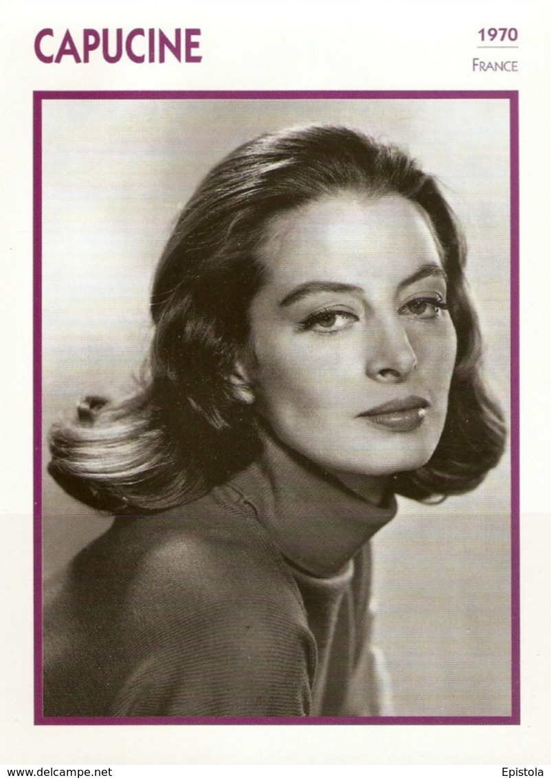 Germaine Lefebvre Dite CAPUCINE (1970)  - Fiche Portrait Star Cinéma - Filmographie -  Photo Collection Edito Service - Photos