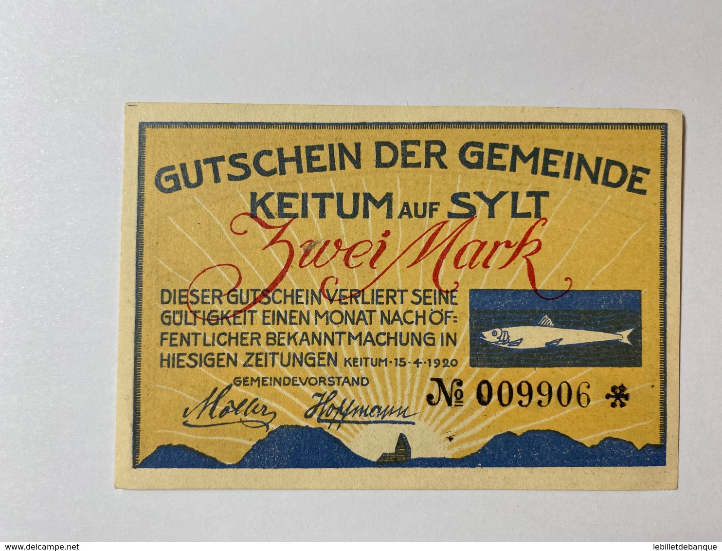 Allemagne Notgeld Keitum 2 Mark - Collections