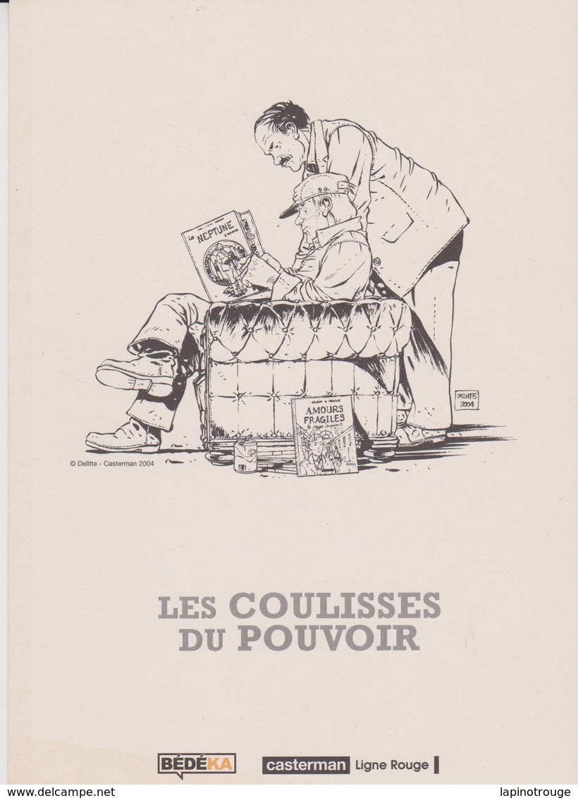 Ex-libris DELITTE Jean-Yves Les Coulisses Du Pouvoir Casterman 2004 - Illustrateurs D - F