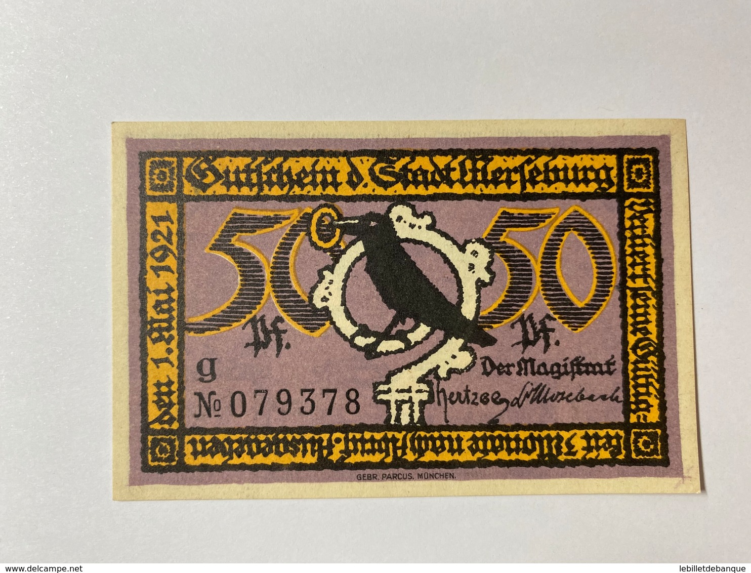 Allemagne Notgeld Merseburg 50 Pfennig - Collections