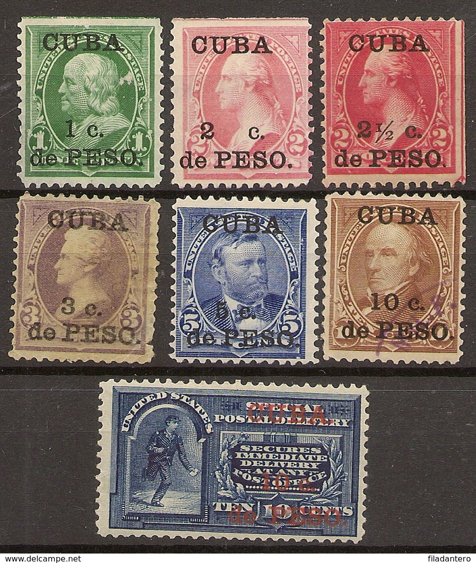 Interv.AmericanaCuba  Edifil 23/29 *Mh Serie Completa Sobrecargados 1899  NL1522 - Nuovi