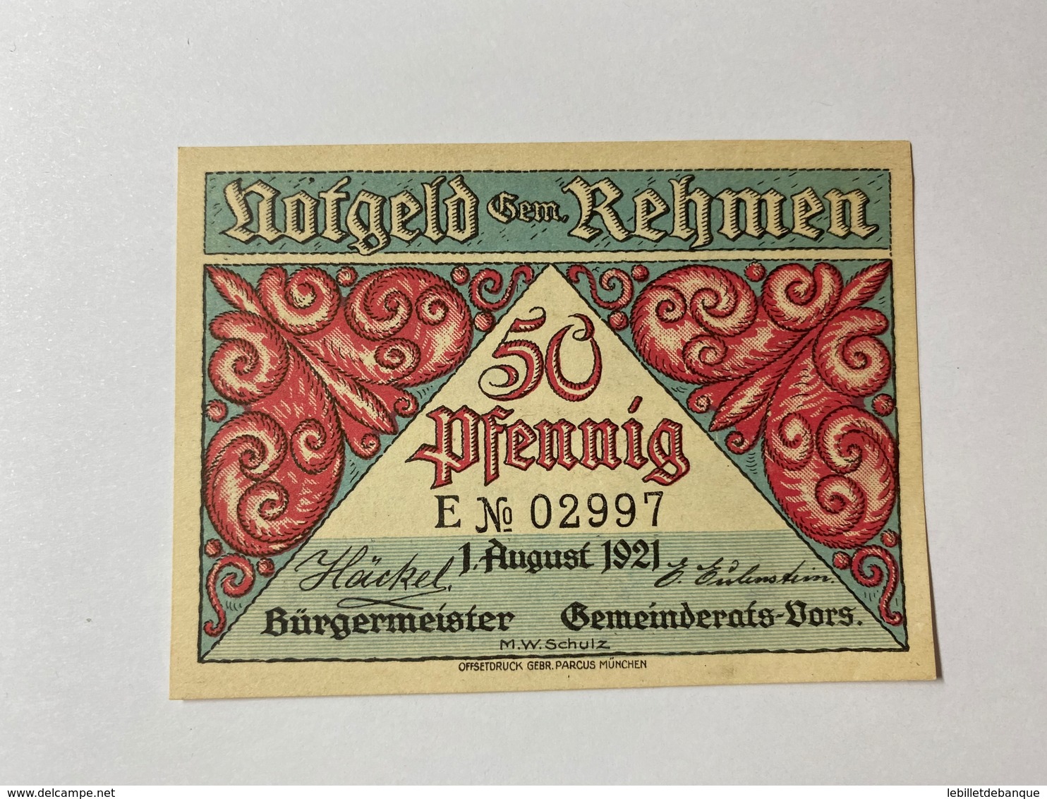 Allemagne Notgeld Rehmen 50 Pfennig - Collections