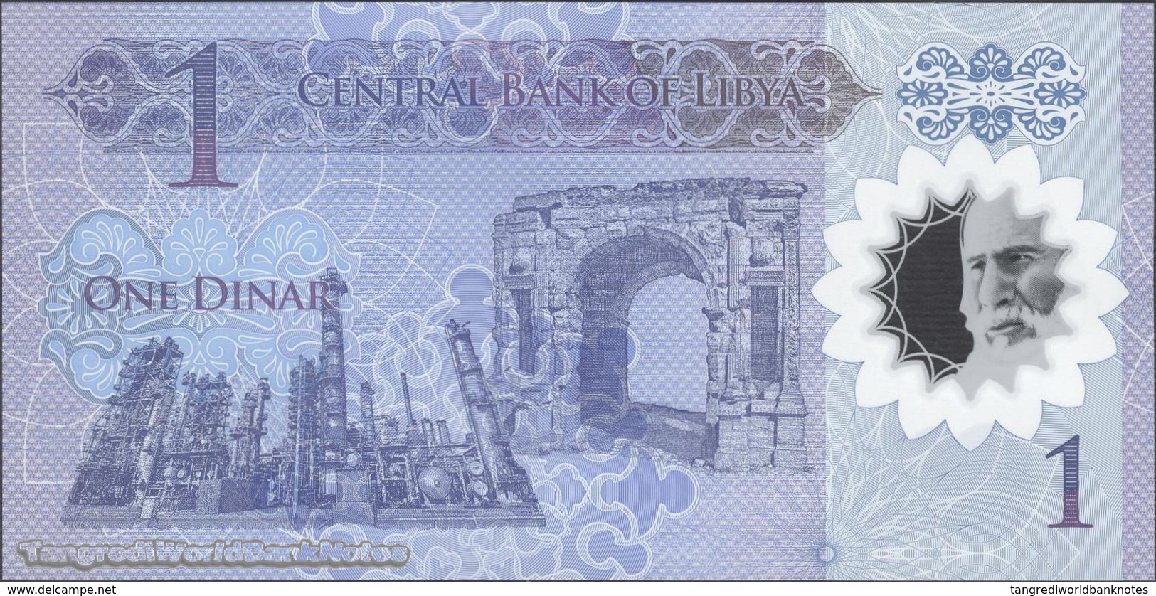 TWN - LIBYA NEW - 1 Dinar 2019 Polymer - Series 2 - Prefix 4ﺍ﻿ UNC - Libya