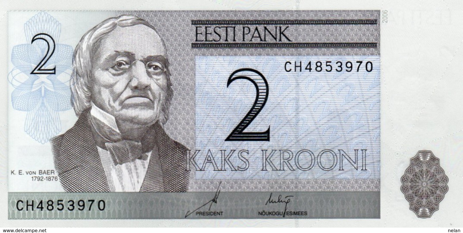 ESTONIA 2 KROONI 2006 P-85a  UNC - Estonie