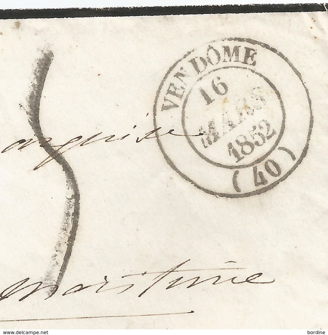 - LOIR Et CHER - VENDOME - PORT PAYE - Càd Type 12 - Taxée - 1852 - Andere & Zonder Classificatie