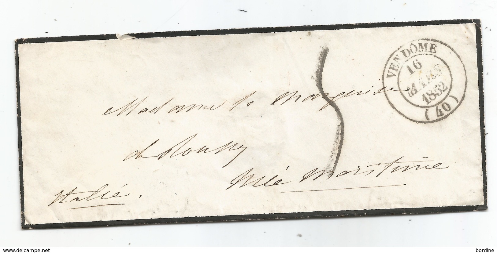 - LOIR Et CHER - VENDOME - PORT PAYE - Càd Type 12 - Taxée - 1852 - Other & Unclassified