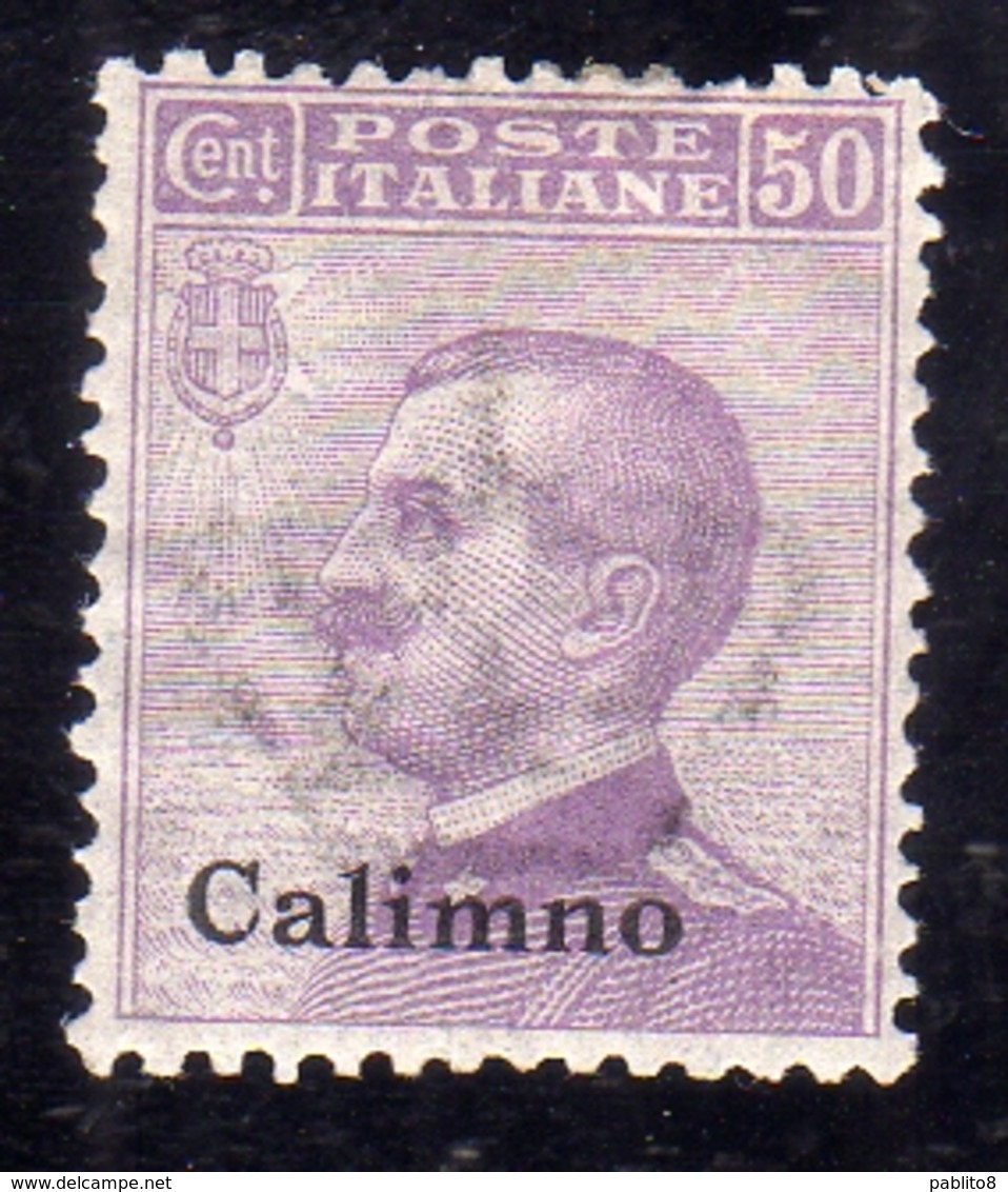EGEO CALINO 1912 SOPRASTAMPATO D'ITALIA ITALY OVERPRINTED CENT. 50c MNH BEN CENTRATO - Egée (Calino)