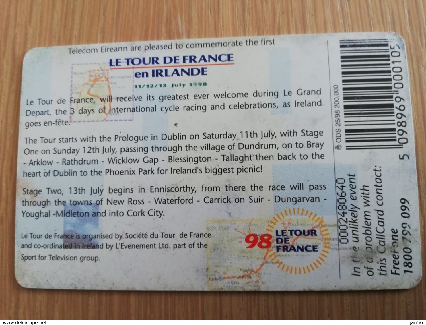 IRELAND /IERLANDE   CHIPCARD 10  UNITS  TOUR DE FRANCE      ** 1069** - Ireland