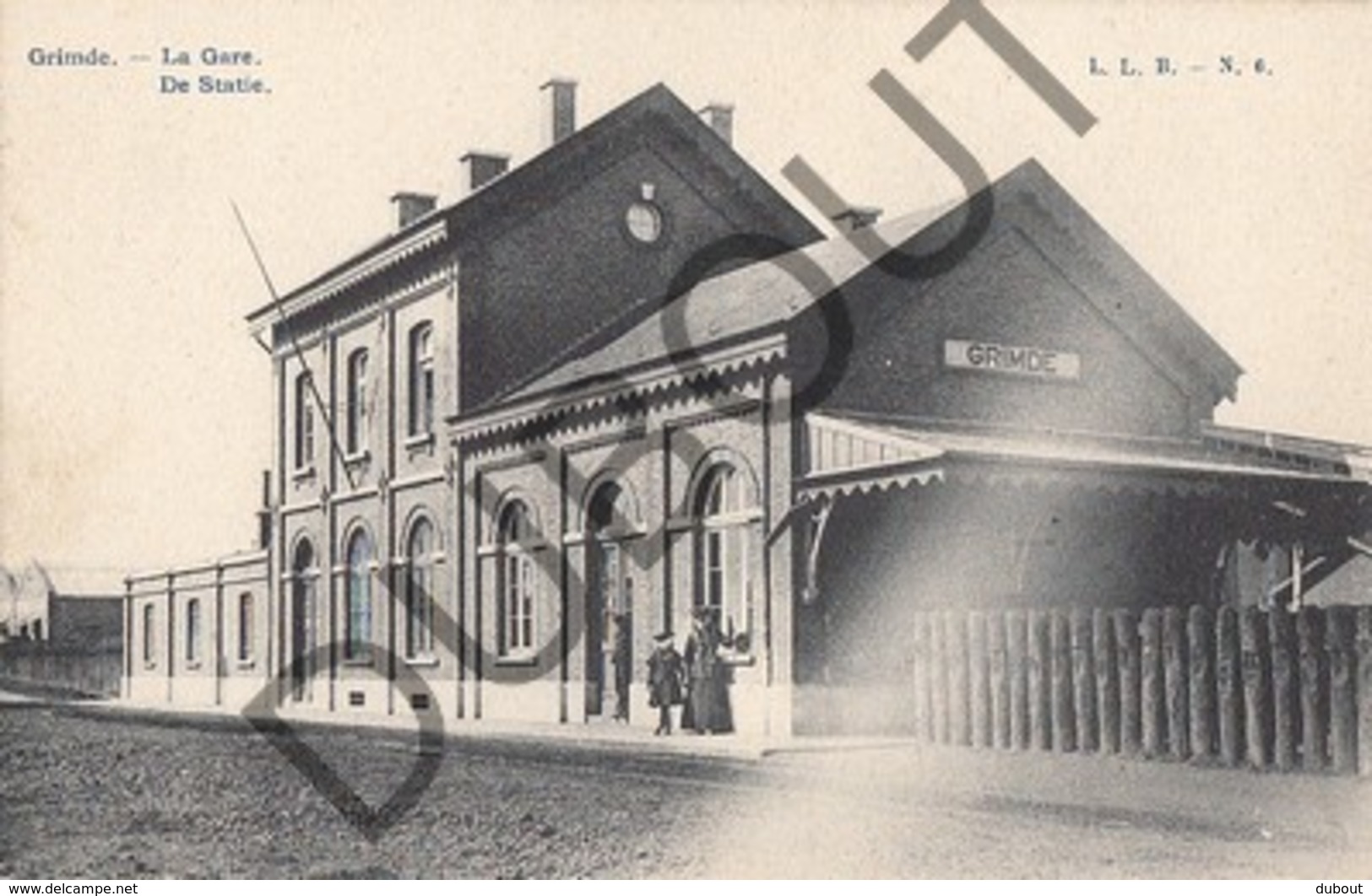 Postkaart-Carte PostaleTIENEN/TIRLEMONT GRIMDE La Gare - De Statie   (G931) - Glabbeek-Zuurbemde