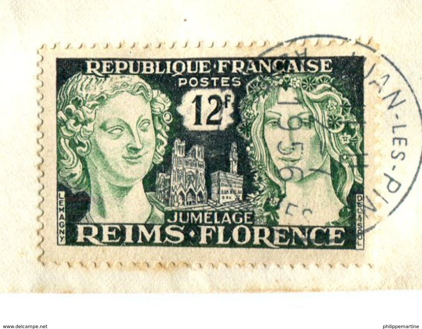 France 1956 - YT 1061 (o) Sur Fragment - Oblitérés