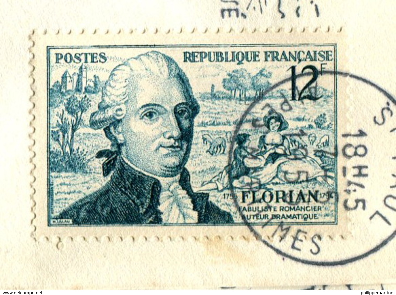 France 1955 - YT 1021 (o) Sur Fragment - Oblitérés