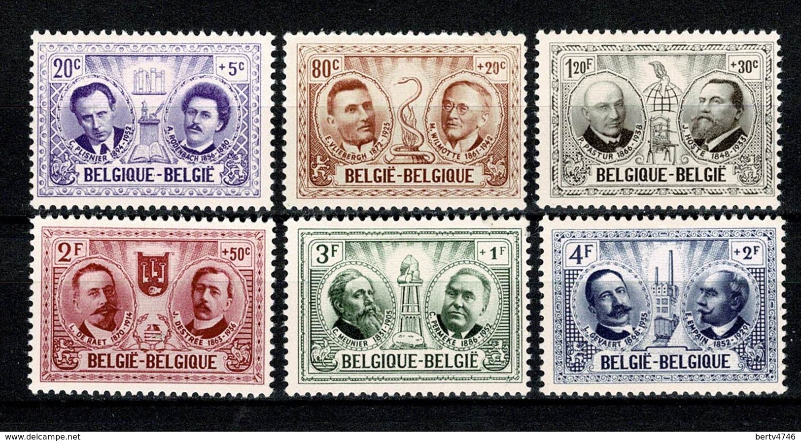 Belg. 1957 OBP/COB 1013/18* MH,  (2 Scans) - Unused Stamps