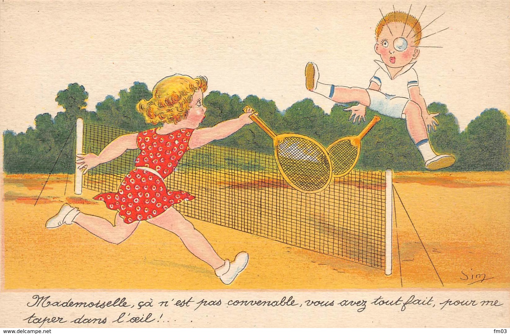 Illustrateur Sim Enfants Flor Niort 15 Tennis - Sim