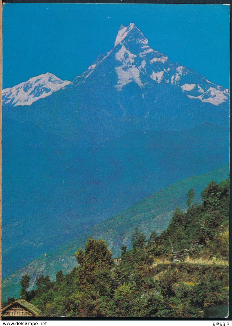 °°° 21160 - NEPAL - PEAK OF MACHHAPUCHHARE POKHARA - With Stamps °°° - Nepal