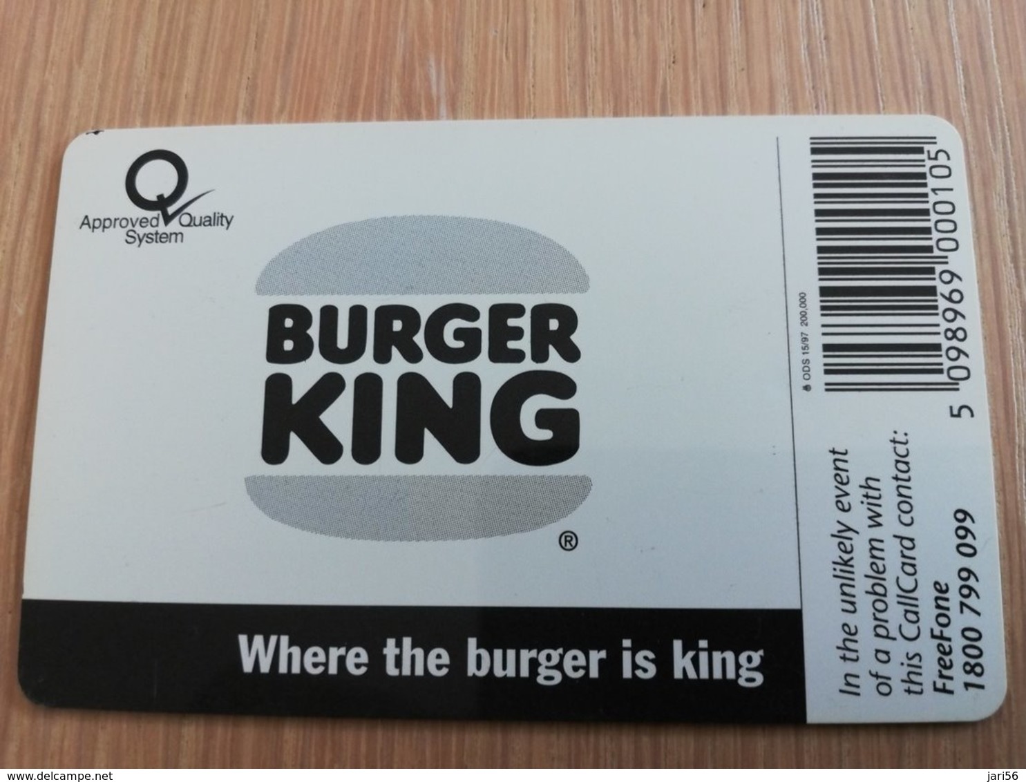 IRELAND /IERLANDE   CHIPCARD  10  UNITS      BURGER KING       ** 1118** - Irlande