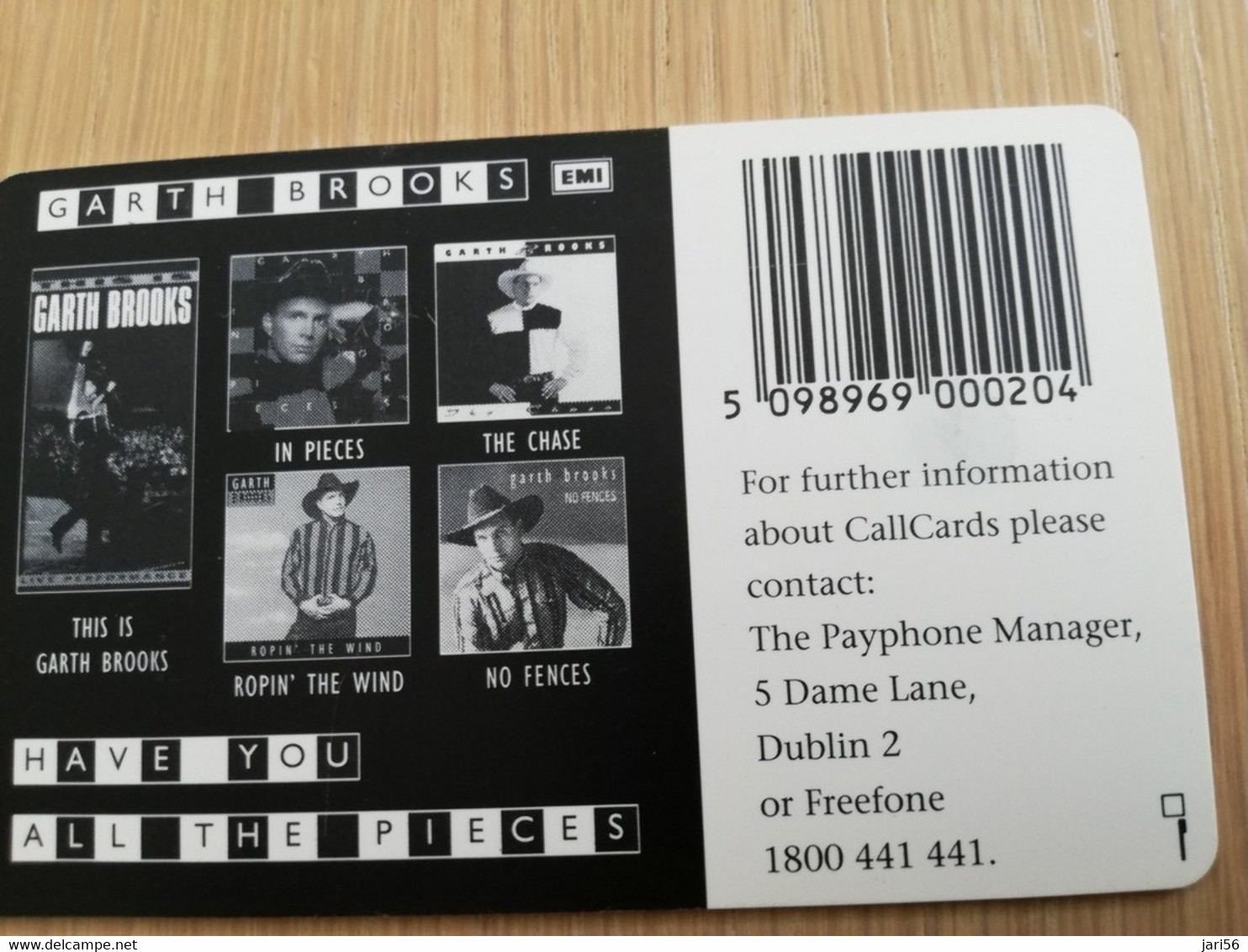 IRELAND /IERLANDE   CHIPCARD  20  UNITS    GARTH BROOKS        ** 1119** - Ireland