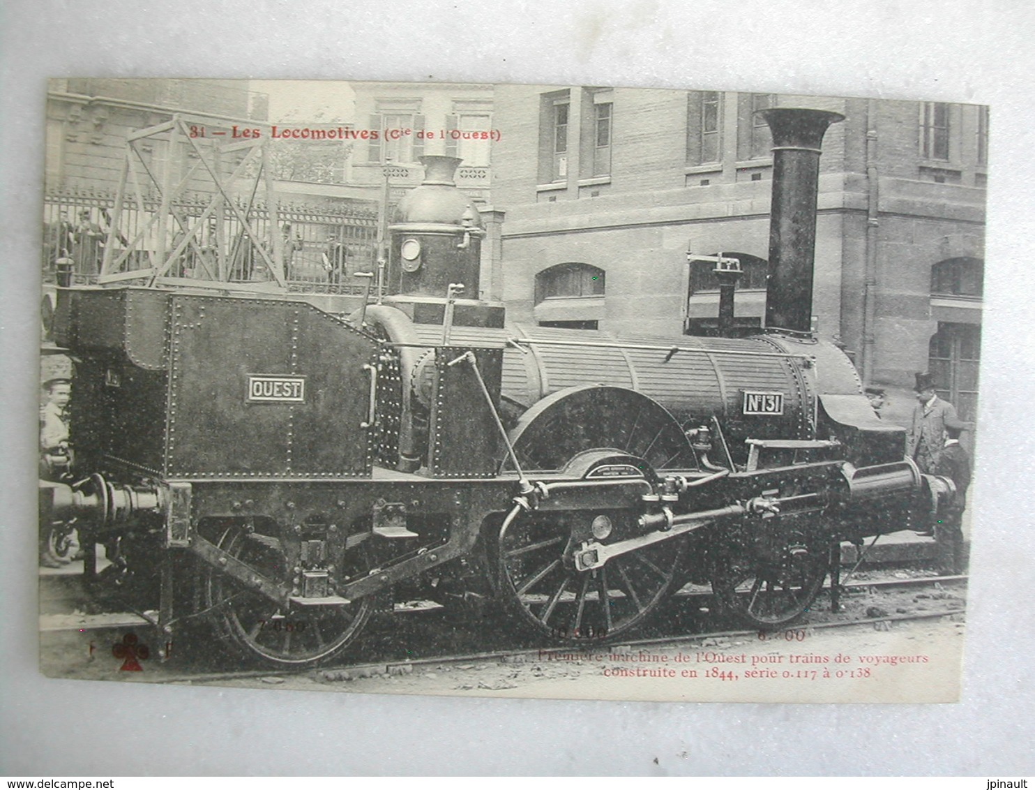 FERROVIAIRE - Locomotive - Coll. F. Fleury - Première Machine De L'Ouest Pour Trains De Voyageurs - Cie De L'Ouest- 1844 - Trains