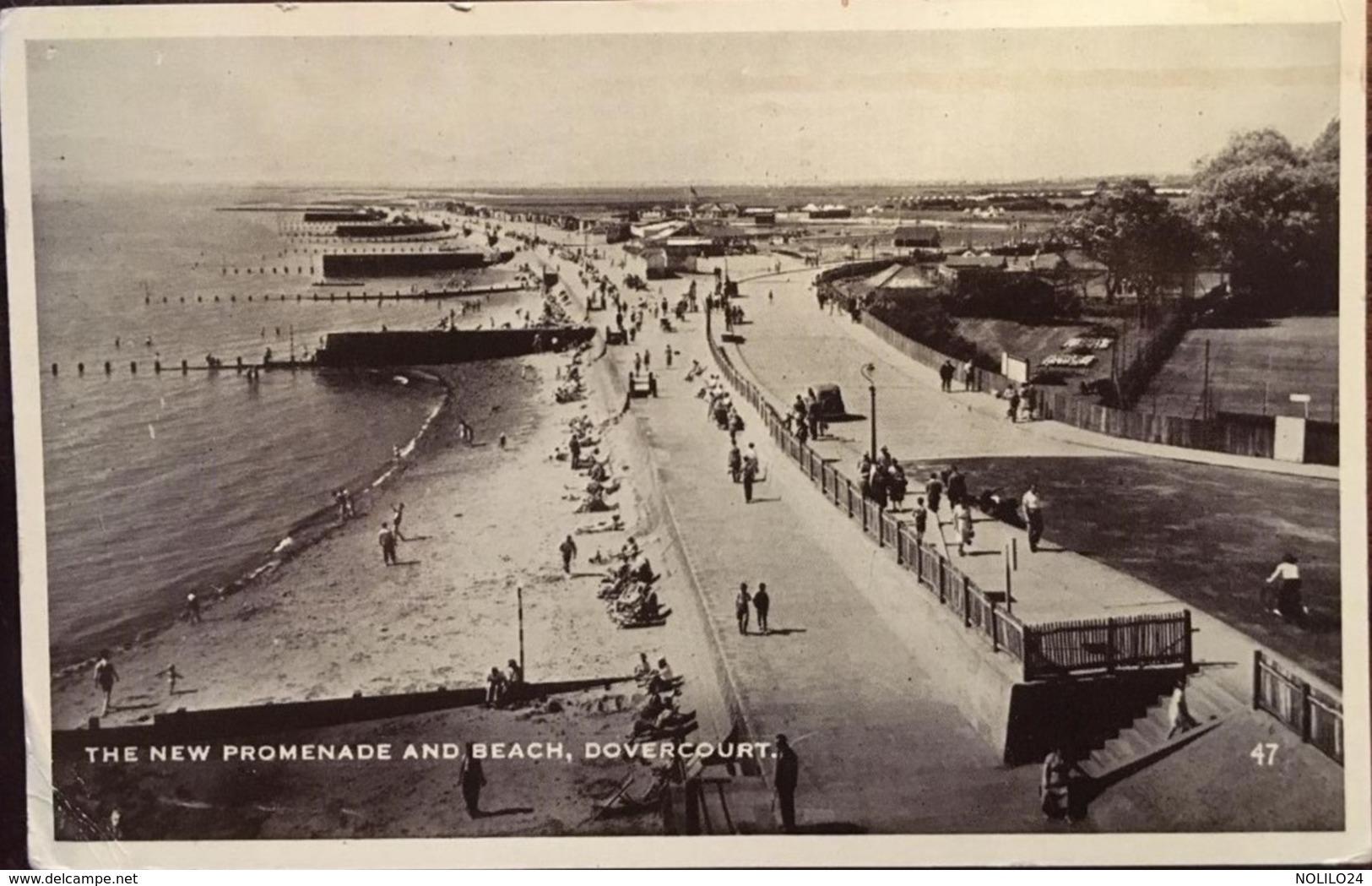 Cpsm, The New Promenade And Beach, Dover Court, Used 1952, Stamped- Animée, Animated- ENGLAND - Dover