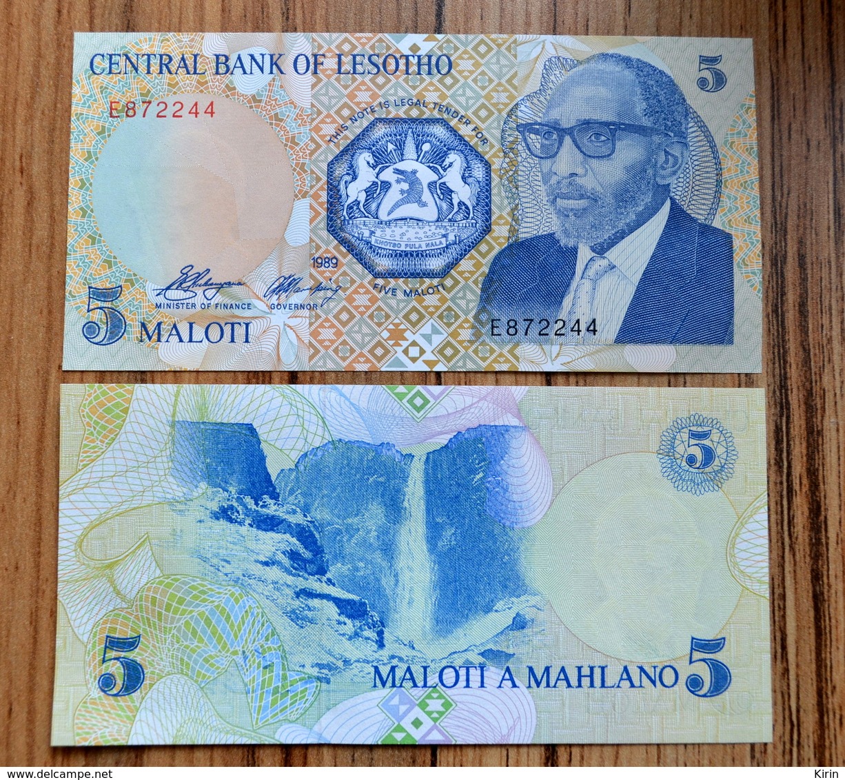 LESOTHO 5 Maloti 1989 P-10a UNC BANKNOTE PAPER MONEY CURRENCY AFRIKA - Lesotho