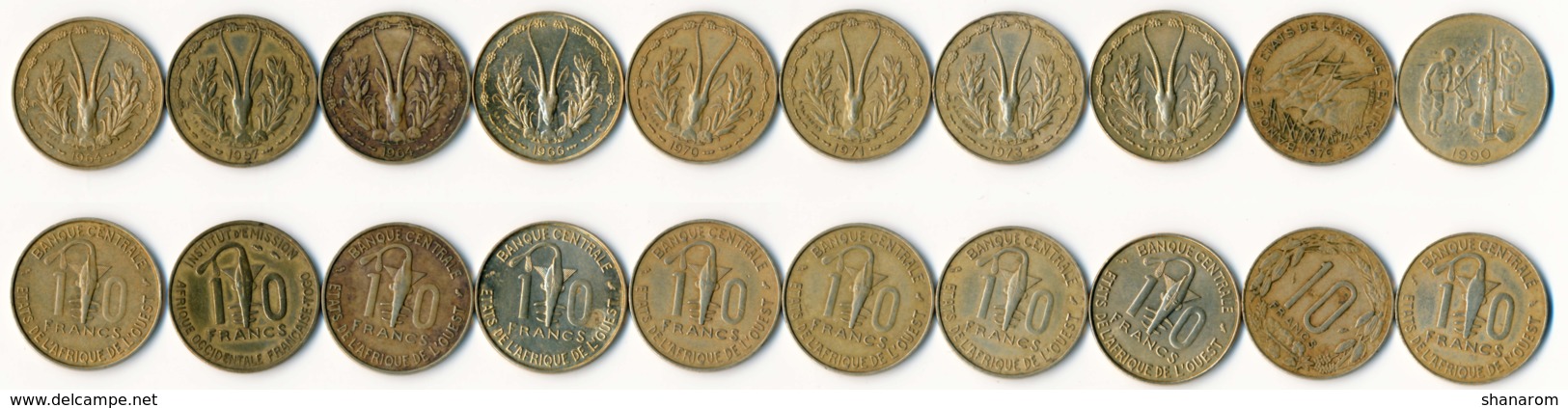 SET OF COINS 49 // OUEST/CENTRAL AFRICA // CAMEROUN - Autres & Non Classés