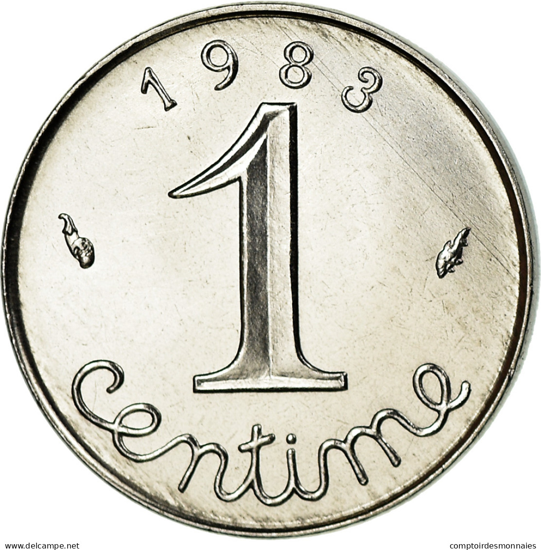 Monnaie, France, Épi, Centime, 1983, Paris, FDC, Stainless Steel, Gadoury:91 - A. 1 Centime