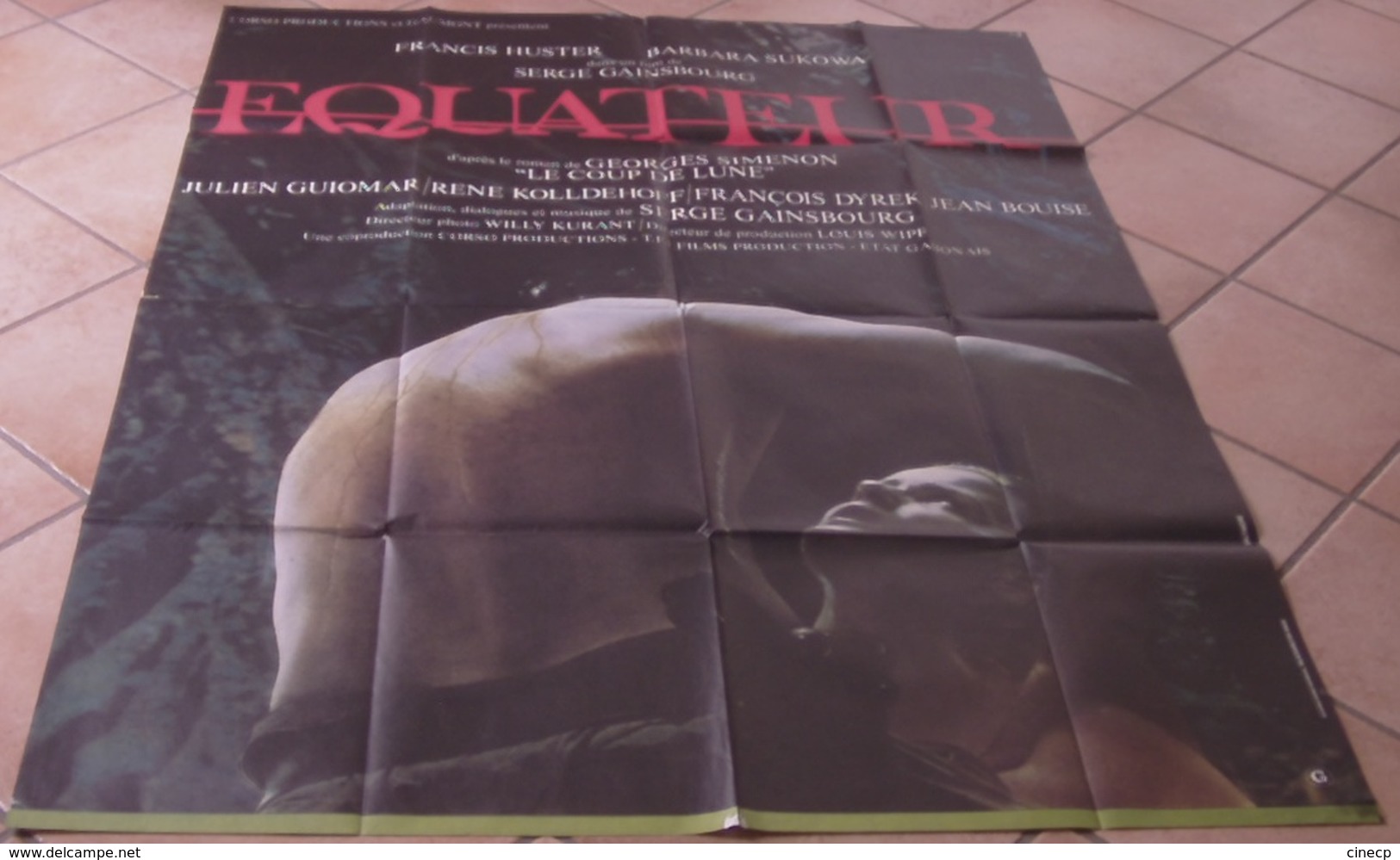 AFFICHE CINEMA ORIGINALE FILM EQUATEUR Serge GAINSBOURG Francis HUSTER Barbara SUKOWA 1983 GABON - Posters