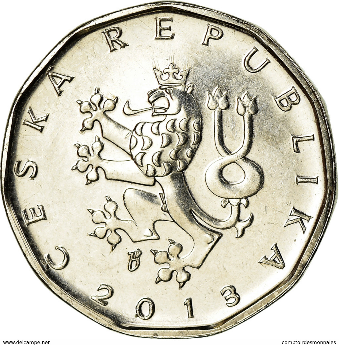 Monnaie, République Tchèque, 2 Koruny, 2013, TTB, Nickel Plated Steel, KM:9 - Tchéquie