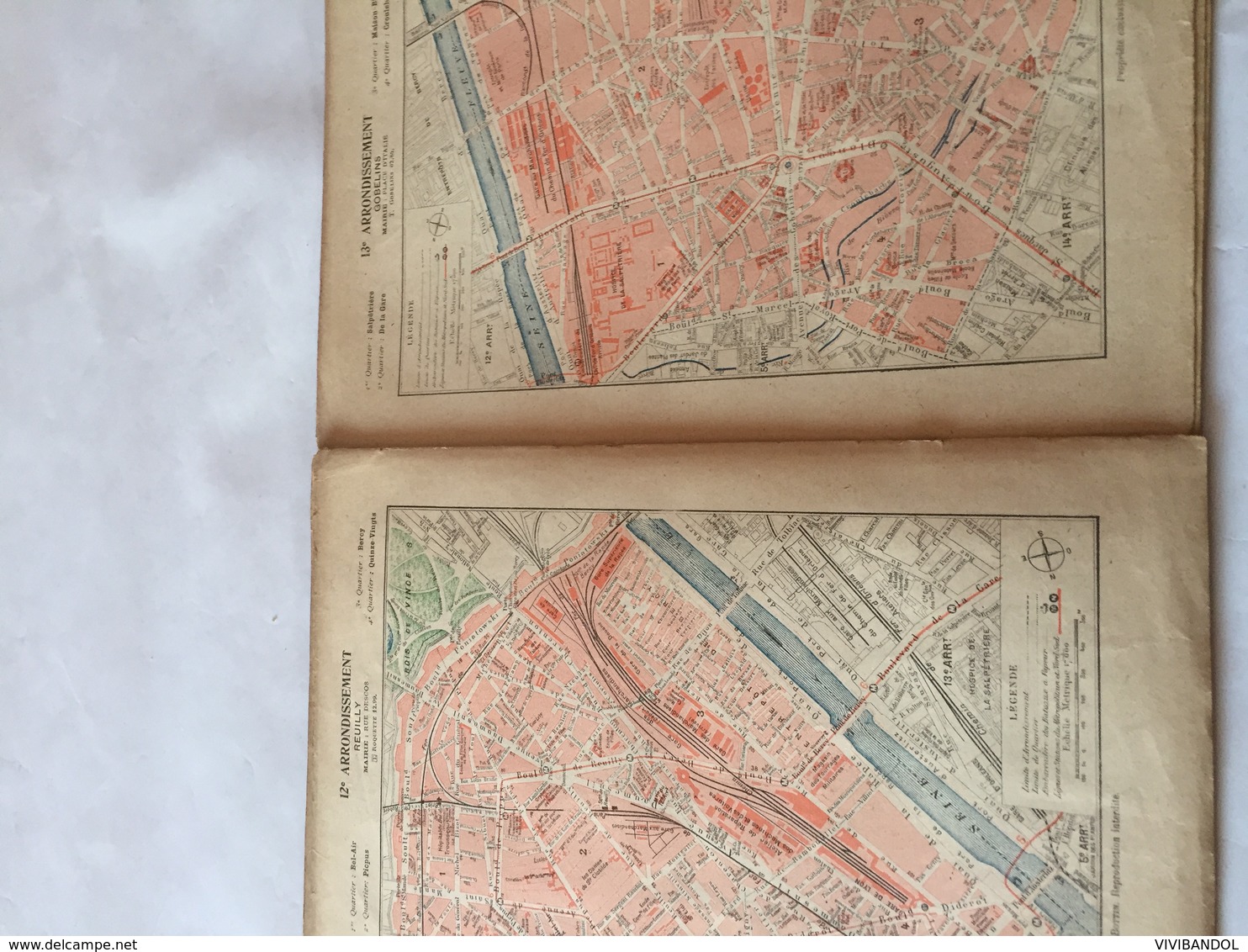 Carte des arrondissements de PARIS 1918